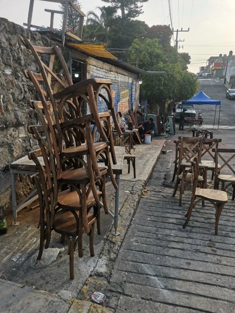 Sillas empacadas para entrega
